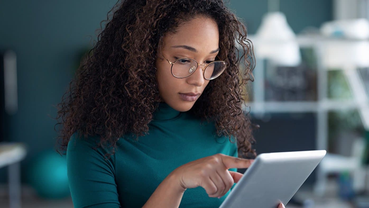 Young woman using a tablet